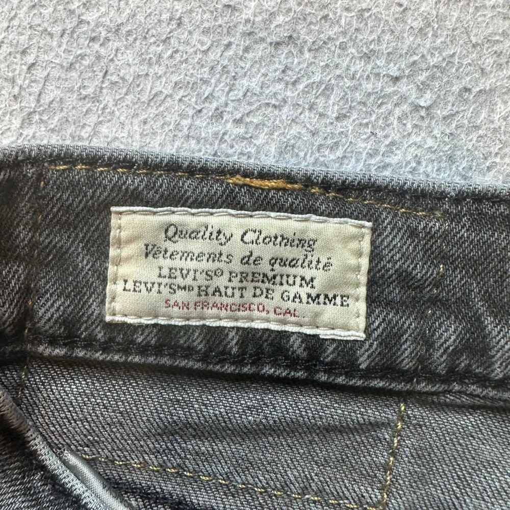 Levi's‎ 502 Jeans Mens 38x34 (37x31) Gray Premium Taper Fit Stretch Denim Pants
